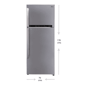 LG 471 L  3 Star Double Door Refrigerator | GL-T502FPZ3 | Silver