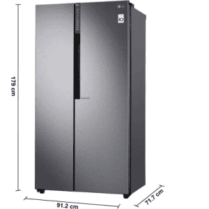 LG 679 L Frost Free Inverter Linear Side-by-Side Refrigerator | GC-B247KQDV | Grey