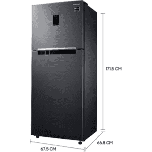 SAMSUNG 394 L Frost Free Double Door 3 Star Refrigerator | RT39R553EBS/TL | Black