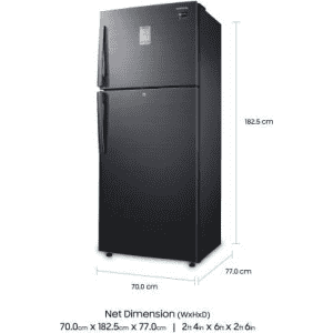 SAMSUNG 478 L Frost Free Double Door 2 Star Refrigerator | RT49K6338BS/TL | Black