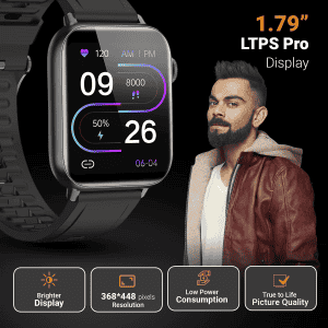 Fire-Boltt Supreme | Borderless LTPS UHD PRO | Smart Watch | Black