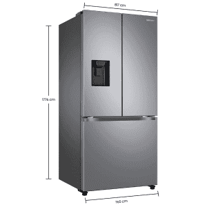 Samsung 579 L Inverter Frost-Free French Door Refrigerator | RF57A5232SL/TL, | Ez Clean Steel | Convertible) | Real Stainless | Convertible | Silver