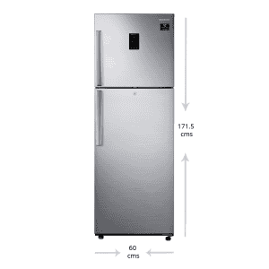 Samsung 345 L 3 Star Frost Free Top Mount Refrigerator Refined Inox | RT37T4433S9/HL
