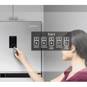 SAMSUNG 478 L Frost Free Double Door 3 Star Convertible Refrigerator | RT49R633ESL/TL | EZ Clean Steel | Silver