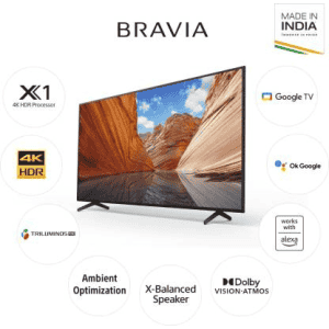 SONY X80J | 163.9 cm (65 inch) Ultra HD | 4KLED Smart TV | KD-65X80J