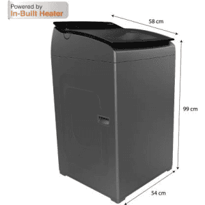 Whirlpool 6.5 kg With Hard water wash Fully Automatic Top Load with In-built Heater Grey | STAINWASH PRO H 6.5 | SHINY GREY