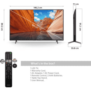 SONY X80J | 163.9 cm (65 inch) Ultra HD | 4KLED Smart TV | KD-65X80J