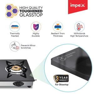 Impex Aspira 3B Glasstop Gas Stove