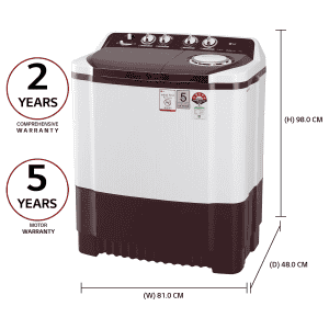 LG  Semi Automatic Washing Machine | 8Kg | 5 Star | P8030SRAZ