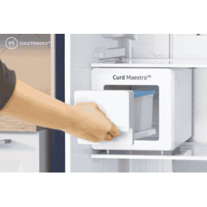 SAMSUNG 244 L Frost Free Double Door 3 Star Convertible Refrigerator with Curd Maestro | RT28T3A336W/HL | Mystic Overlay White