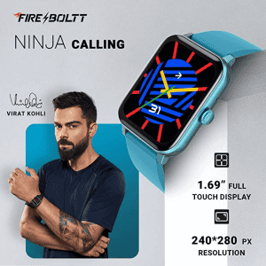 Fire-Boltt Ninja Bluetooth Calling Smartwatch |  SpO2 | Heart Rate Monitoring & AI Voice Assistant |  Free Size | DARK GREEN