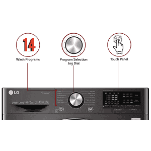 LG 10.5 Kg / 7.0 Kg Inverter Wi-Fi Washer Dryer | FHD1057STB | In-built Heater | Black