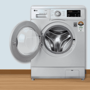 LG 7 Kg 5 Star Inverter Touch Control Fully-Automatic Front Load Washing Machine | HM1207SDL | Silver
