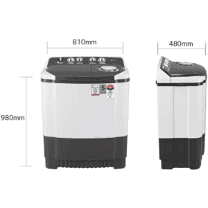 LG 7 kg Semi Automatic Top Load | P7020NGAZ | Grey, White
