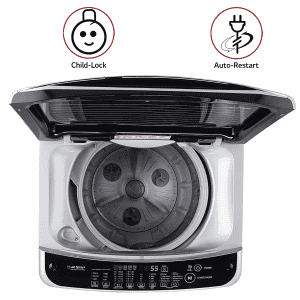 LG 8.0 Kg Inverter Fully-Automatic Top Loading Washing Machine | T80SJSF1Z | Silver