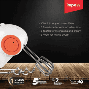 IMPEX HM 3303 150 W Hand Blender | White
