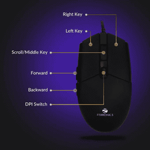 Zebronics Zeb-War Gaming Keyboard and Mouse Combo with Gold plated USB | Multi color LED with 4 modes