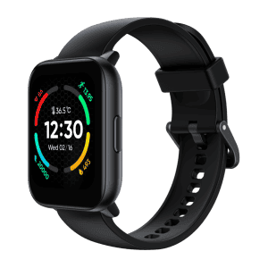 realme TechLife Watch S100 | Temperature Sensor Smartwatch | Black Strap