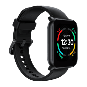 realme TechLife Watch S100 | Temperature Sensor Smartwatch | Black Strap