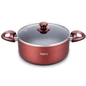 Impex Aluminium Biriyani Pot | 10 L | Maroon | ISP 3213