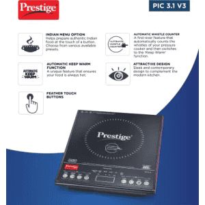 Prestige PIC 3.1 V3 Indian Menu Options Induction Cooktop | 2000 W