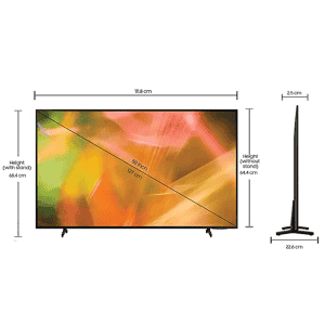Samsung 8 Series | 50 Inch | Ultra HD 4K LED Smart TV | UA50AU8000KLXL | Black