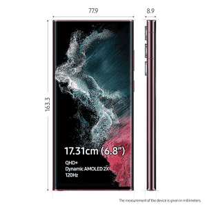 SAMSUNG Galaxy S22 ultra 5G | 256 GB/12 GB RAM | Burgundy