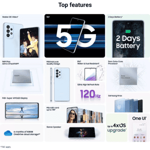 SAMSUNG Galaxy A53 | 128 GB/8 GB RAM | Awesome Peach