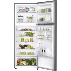 SAMSUNG 415 L Frost Free Double Door 4 Star Refrigerator RT42M553ESL/TL | Real Stainless