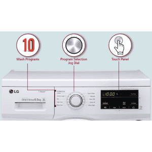 LG Front Load Washing Machine | Inverter Direct Drive | 6.5Kg  | White | FHM1065SDW