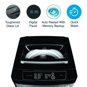 Godrej Fully Automatic Top Load Washing Machine | 6.5 kg | Grey | WTEON ADR 65 5.0 FDTN AURD
