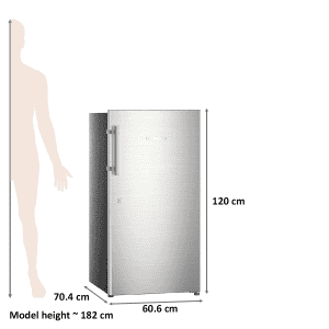 Liebherr 220 Litres 4 Star Direct Cool Single Door Refrigerator Door Open Alarm Dss 2220 | Stainless Steel