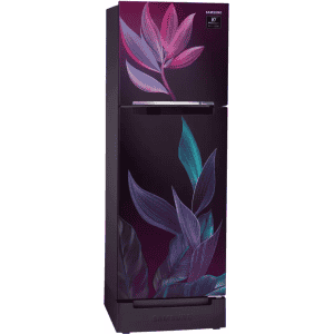 SAMSUNG 253 L Frost Free Double Door 2 Star Refrigerator with Base Drawer | RT28T31429R/HL | Paradise Purple