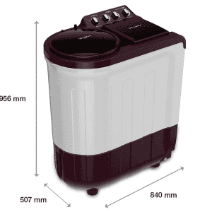 Whirlpool Semi Automatic Washing Machine | 7.5 Kg | 5 Star | ACE 7.5 30274 | Wine Dazzle
