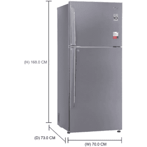 LG 437 Litres 2 Star Frost Free Inverter Double Door Refrigerator DoorCooling  GL-T432APZY.DPZZEBN | Shiny Steel