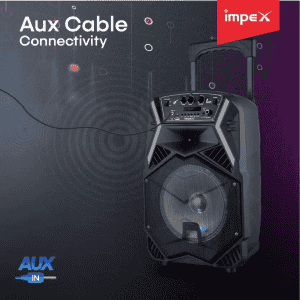 IMPEX Party Speaker with Trolley Bluetooth Home Theatre | 25 W | Black