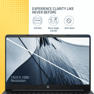 HP Core i3 11th Gen | 8 GB/1 TB HDD/256 GB SSD/Windows 11 Home |  15s-du3614TU Thin and Light Laptop | 15.6 inch | Jet Black