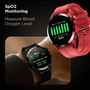 Fire-Boltt Talk Pro Bluetooth Calling Smartwatch | Free Size| Red Strap