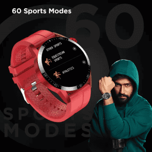 Fire-Boltt Talk Pro Bluetooth Calling Smartwatch | Free Size| Red Strap