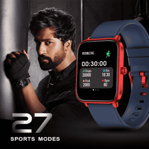 Fire Boltt Smart Watch| BSW026 |  Ninja Pro Max HD Full Touch | Red Navy