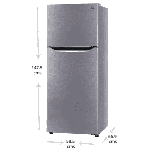 LG  Frost Free Double Door Refrigerator | 242 L | 2 Star | GL-N292BDSY | Dazzle Steel