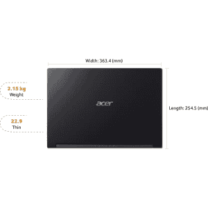 Acer ASPIRE 7 Gaming Laptop | AMD Ryzen 5 Hexa Core | R5-5500U | 8GB | 512GB | 4 GB Graphics | GTX1650 | Black | A715-42G-R2NE