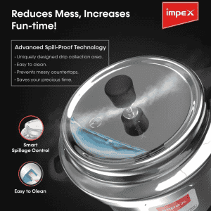 IMPEX DELIGHT | 5 Virgin Aluminium Dripless |  5 L | Induction Bottom Pressure Cooker | Aluminium