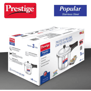 Prestige Popular | 3 L |  Pressure Cooker | Stainless Steel