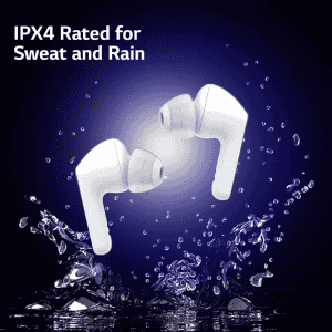 LG Tone Free FN5 | Wireless Earbuds with Noise Isolation | IPX4 Water Resistance | White