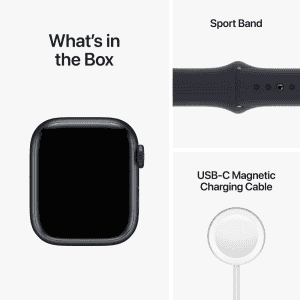 Apple Watch Series 8 | 45MM | Blood Oxygen & ECG Apps | Midnight Aluminium | MNP13HN/A