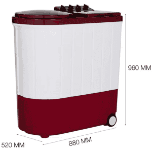 Whirlpool Washing Machine | ACE XL 9.0 | 5YR | 30194 |9 kg | Semi Automatic Top Load White | CORAL RED