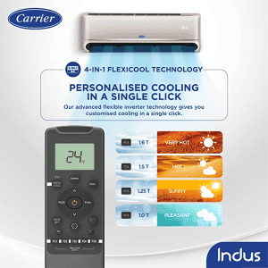 Carrier | CXI-R32 | 1.5 Ton | 3 Star | Hybridjet Inverter Split AC |  | Beige