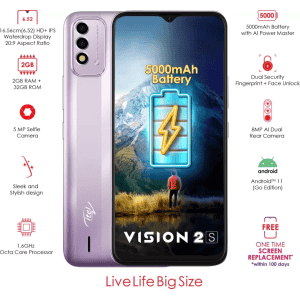 Itel Vision2S | 32 GB/2 GB RAM | Gradation Purple