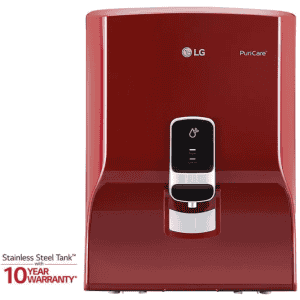 LG Puricare | WW140NPR |  with Stainless Steel Tank 8 L RO Water Purifier | Red